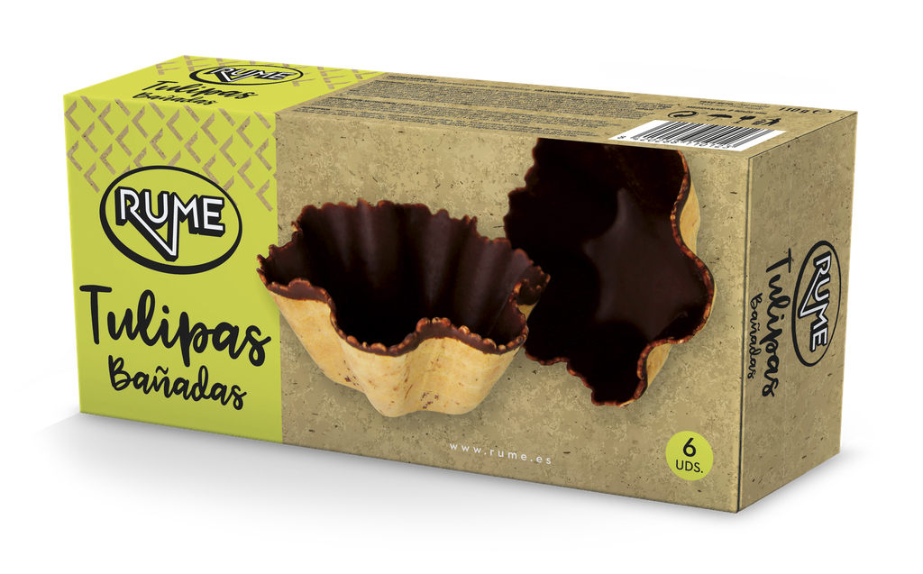Tulipas bañadas chocolate - estuche 6 uds.