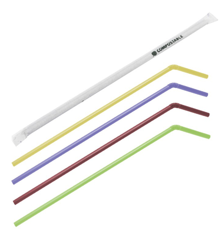 Caña Con Fuelle Colores 24/8  -  Biocomp.  - 500 Ud